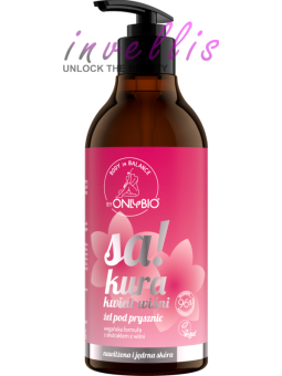 ONLYBIO BODY IN BALANCE SHOWER GEL SAKURA CHERRY BLOSSOM 400ML invellis kosmetyki tanie uk naturalne zdrowie uroda