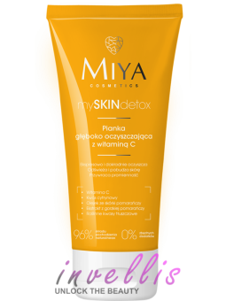 MIYA MY SKIN DETOX DEEP CLEANSING FACE FOAM WITH VITAMIN C 100ML invellis kosmetyki tanie uk naturalne zdrowie uroda