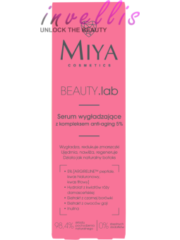 MIYA BEAUTY LAB FACE SERUM SMOOTHING ANTI-AGING COMPLEX 5% 30ML invellis kosmetyki tanie uk naturalne zdrowie uroda
