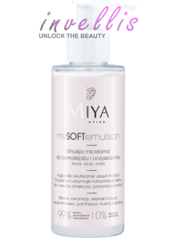 MIYA MY SOFT EMULSION MICELLAR EMULSION FOR MAKEUP REMOVAL AND CLEANSING 140ML invellis kosmetyki tanie uk naturalne zdrowie uro