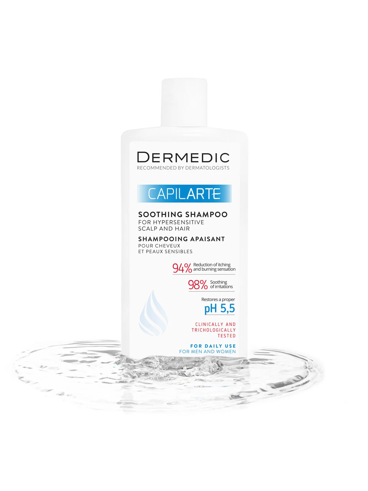 DERMEDIC CAPILARTE SHOOTING SHAMPOO FOR EXCESSIVELY SENSITIVE SCALP AND HAIR 300ML invellis kosmetyki tanie uk naturalne zdrowie