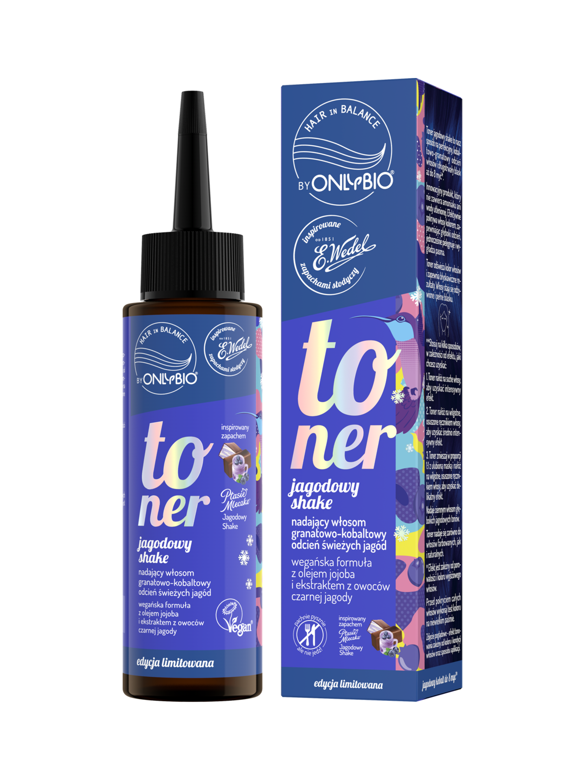 ONLYBIO WEDEL TONER JAGODOWY SHAKE INSPIROWANY ZAPACHEM Z PTASIEGO MLECZKA JAGODOWY SHAKE 100ML invellis kosmetyki tanie uk natu