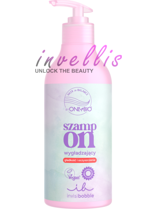 ONLYBIO INVISIBOBBLE HAIR IN BALANCE SZAMPON WYGLADZAJACY 400ML invellis kosmetyki tanie uk naturalne zdrowie uroda