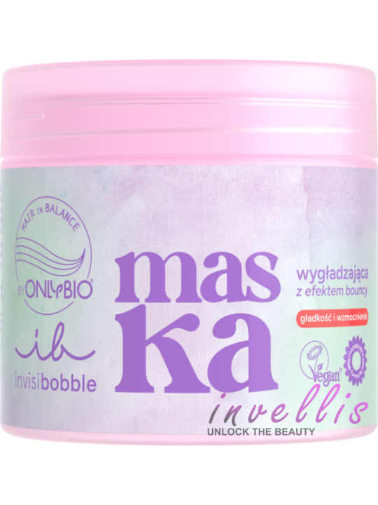 ONLYBIO INVISIBOBBLE HAIR IN BALANCE SMOOTHING MASK WITH BOUNCY EFFECT 200ML invellis kosmetyki tanie uk naturalne zdrowie uroda