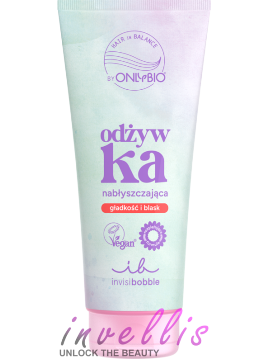ONLYBIO INVISIBOBBLE HAIR IN BALANCE ODZYWKA NABLYSZCZAJACA 200ML invellis kosmetyki tanie uk naturalne zdrowie uroda