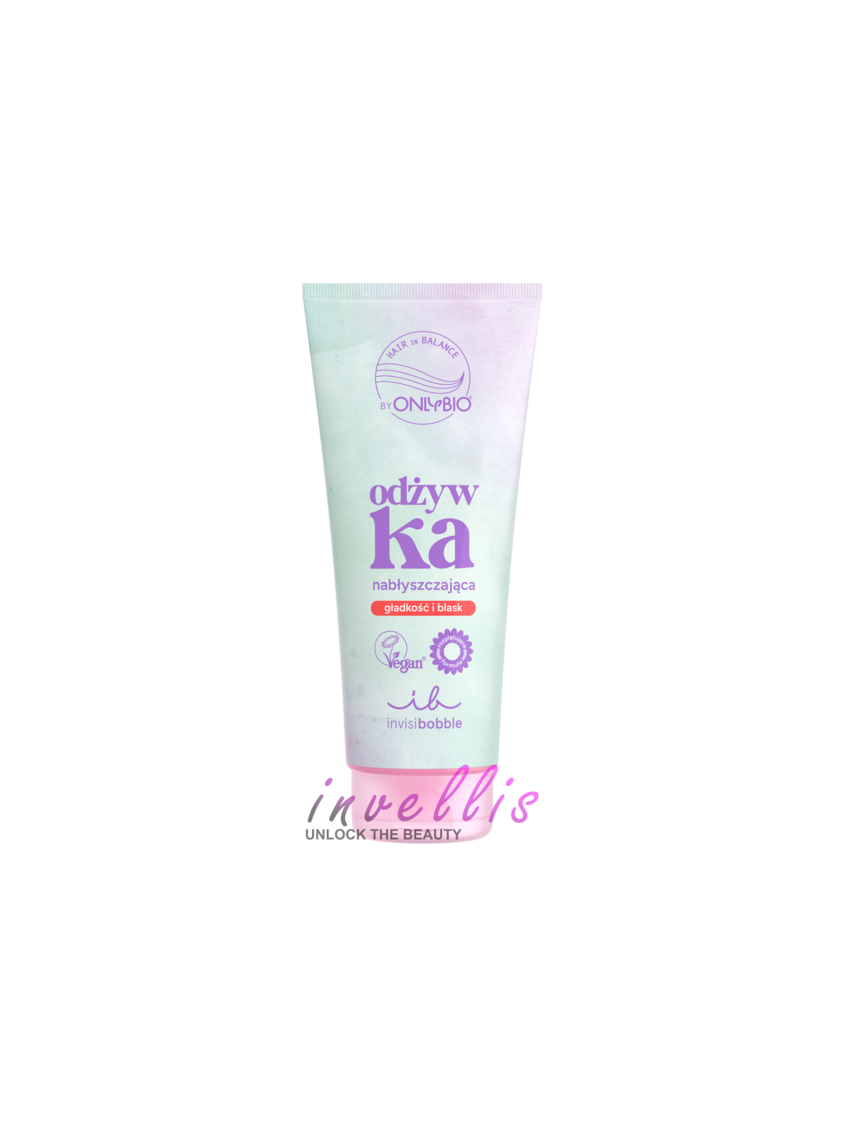 ONLYBIO INVISIBOBBLE HAIR IN BALANCE ODZYWKA NABLYSZCZAJACA 200ML invellis kosmetyki tanie uk naturalne zdrowie uroda