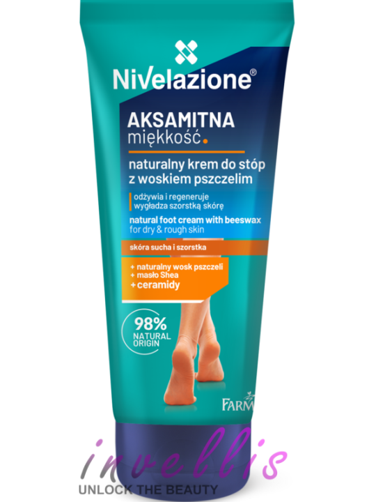 NIVELAZIONE NATURAL FOOT CREAM WITH BEESWAX 75ML invellis kosmetyki tanie uk naturalne zdrowie uroda