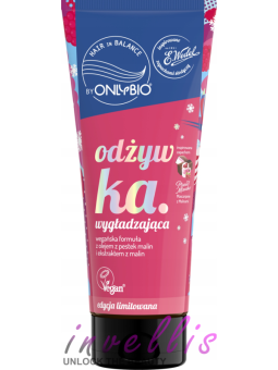 ONLYBIO WEDEL SMOOTHING CONDITIONER INSPIRED BY THE SCENT OF PTASIE MLECZKO MASCARPONE WITH RASPBERRIES 200ML invellis kosmetyki