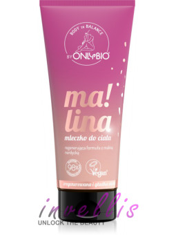 ONLYBIO MLECZKO DO CIALA MALINOWE 200ML kasztelan bedford polski sklep uk invellis online onlybio neboa ziaja