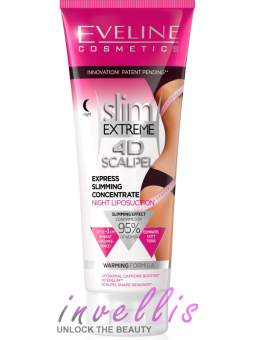 EVELINE SLIM EXTREME 4D SCALPEL EXPRESS SLIMMING BODY CONCENTRATE 250ML kasztelan bedford polski sklep uk invellis online onlybi