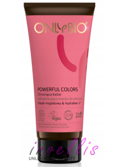 ONLYBIO POWERFUL COLORS MASKA ODBUDOWUJACA I CHRONIACA KOLOR WLOSOW 200ML kasztelan bedford polski sklep uk invellis online only