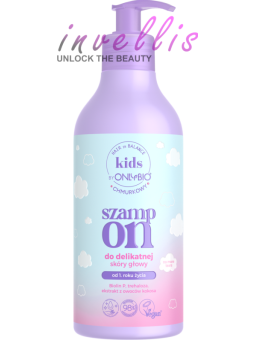 ONLYBIO KIDS SZAMPON DO WLOSOW DO DELIKATNEJ SKORY GLOWY OD 1 ROKU ZYCIA 400ML kasztelan bedford polski sklep uk invellis online