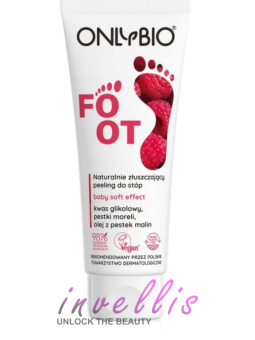 ONLYBIO FOOT NATURALLY EXFOLIATING FOOT SCRUB – BABY SOFT EFFECT 75ML kasztelan bedford polski sklep uk invellis online onlybio 
