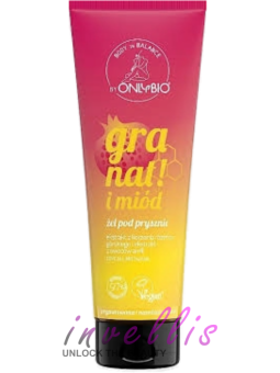 ONLYBIO BODY IN BALANCE GRANAT I MIOD ZEL POD PRYSZNIC 200ML kasztelan bedford polski sklep uk invellis online onlybio neboa zia