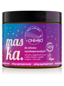 ONLYBIO HAIR MASK FOR HIGH POROSITY HAIR 400ML invellis kosmetyki tanie uk naturalne zdrowie uroda