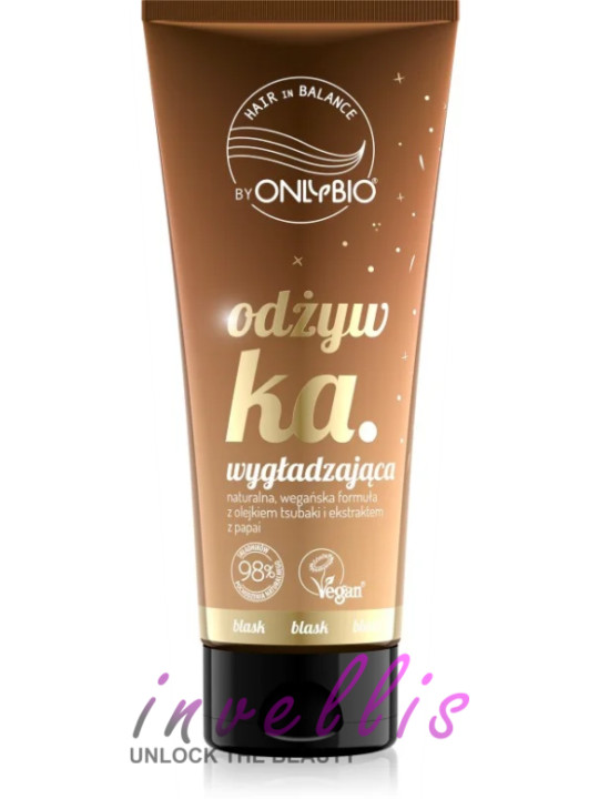 ONLYBIO ODZYWKA BLASK WYGLADZAJACA 200ML invellis kosmetyki tanie uk naturalne zdrowie uroda