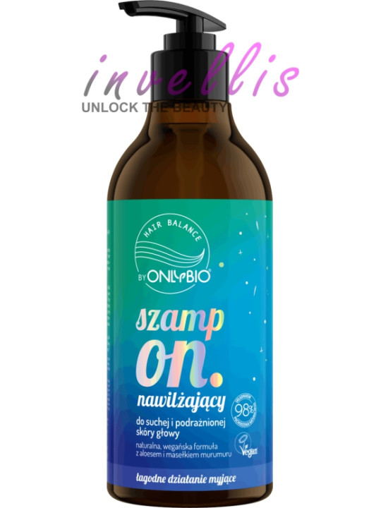 ONLYBIO SZAMPON NAWILZACJACY 400ML invellis kosmetyki tanie uk naturalne zdrowie uroda