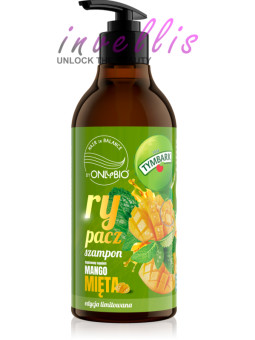 ONLYBIO DEEP CLEANSING SHAMPOO MANGO MINT 400ML invellis kosmetyki tanie uk naturalne zdrowie uroda