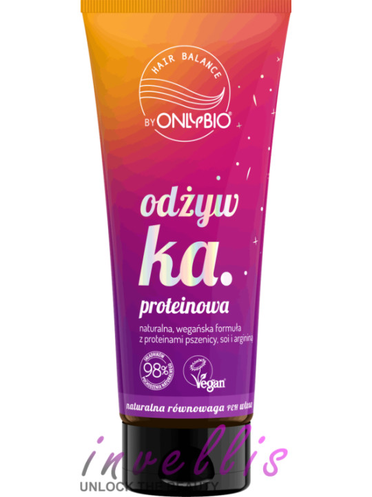 ONLYBIO ODZYWKA PROTEINOWA 200ML invellis kosmetyki tanie uk naturalne zdrowie uroda