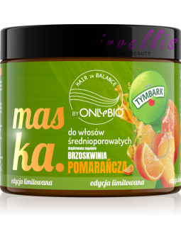 ONLYBIO HAIR MASK FOR MEDIUM POROSITY HAIR ORANGE PEACH 400ML invellis kosmetyki tanie uk naturalne zdrowie uroda