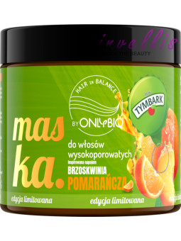 ONLYBIO HAIR MASK FOR HIGH POROSITY HAIR ORANGE PEACH 400ML invellis kosmetyki tanie uk naturalne zdrowie uroda